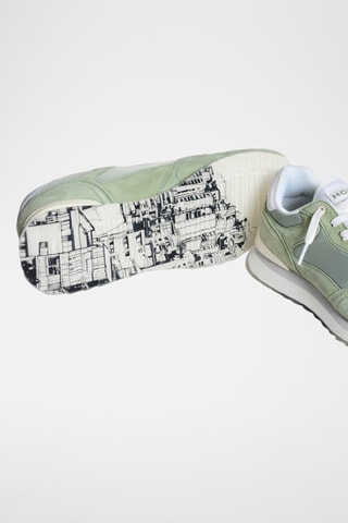 Sneakers in pelle Medellin - Kaki