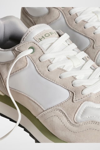 Sneakers in pelle Naousa - Beige e bianco
