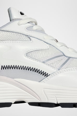 Sneakers in pelle La Crosse - Bianco e argentato