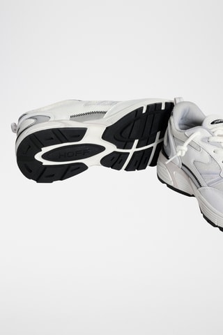 Sneakers in pelle La Crosse - Bianco e argentato