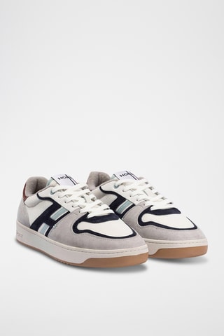 Sneakers in pelle Melrose - Grigio e navy