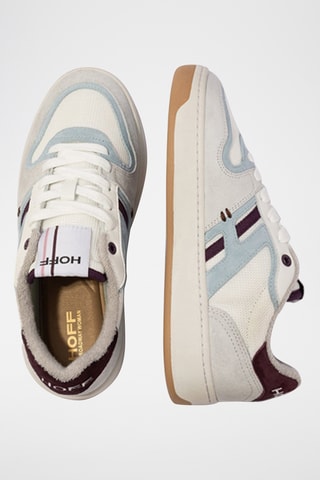 Sneakers in pelle Broadway - Bianco e celeste