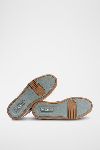 Sneakers in pelle Broadway - Bianco e celeste