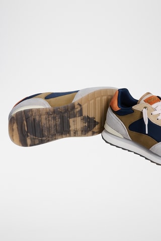 Sneakers in pelle Biarritz - Marrone e navy