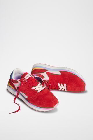Sneakers in pelle scamosciata Rubeus - Rosso