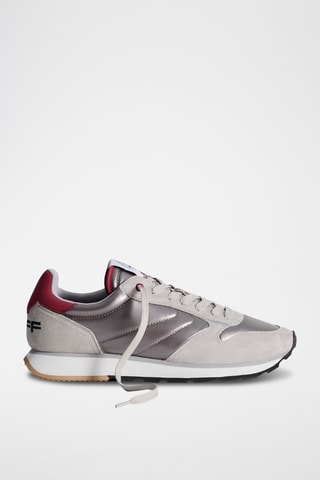 Sneakers in pelle Gortyn - Grigio e rosso