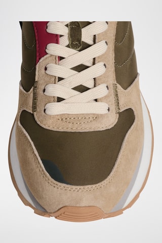 Sneakers in pelle Sardis - Kaki