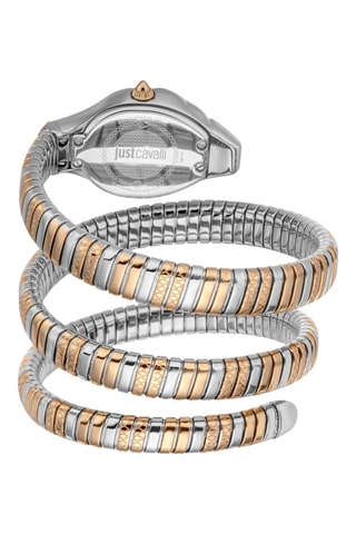 Stalen Quartz Horloge Just Glam Evo 7 - Zilverkleurig en Roségoudkleurig