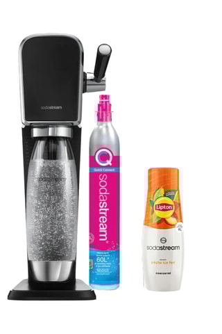 Machine à gazéifier Art - Noir + 1 concentré Lipton Ice Tea Pêche - 440 ml