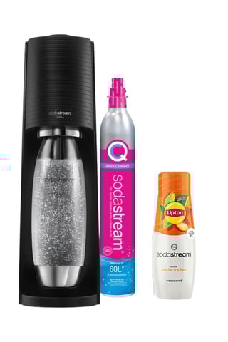 Machine à gazéifier Terra- Noir + 1 concentré Lipton Ice Tea Pêche - 440 ml