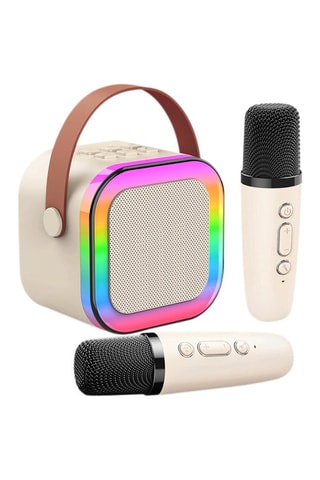 Coluna Karaoke TechKidz - 2 microfones - Bluetooth