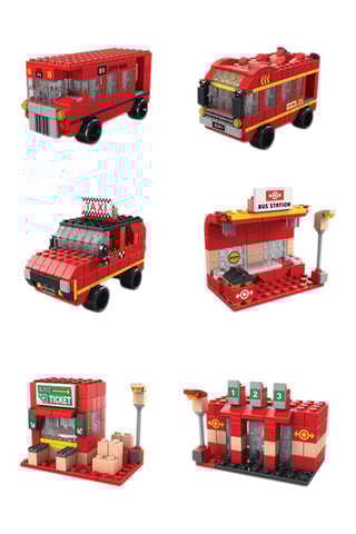 Jogo de construção TechKidz 6 em 1 - 1000 tijolos