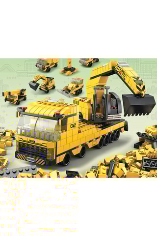 Jogo de construção TechKidz 6 em 1 - 1000 tijolos