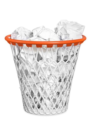 Cesto de papel - Modelo Hoop - Branco e laranja