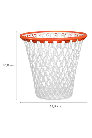 Cesto de papel - Modelo Hoop - Branco e laranja