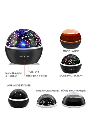 Lampada luce notte con proiezione effetti luminosi Fantasia