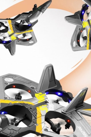 Avião telecomandado rotação 360º - Modelo disparo contínuo Preto