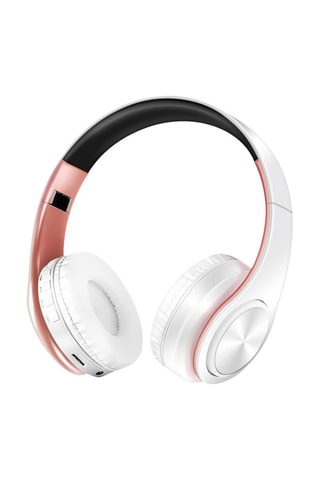 Auscultadores estéreo sem fios - Branco e rosa