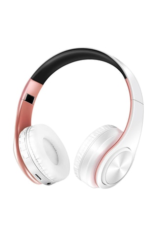 Auscultadores estéreo sem fios - Branco e rosa