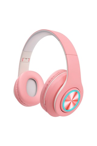 Auscultadores estéreo dobráveis sem fios - Rosa