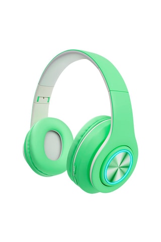 Auscultadores estéreo sem fios luminosos - Verde