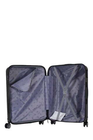 Mala de grande volume Luton (L) - 75 cm - Preto e prateado