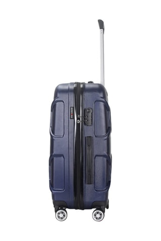 Mala de cabine Palace (S) - 55 cm - Preto, azul e prateado