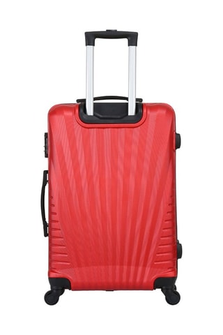 Mala de cabine Elegance (S) - Preto, vermelho e prateado