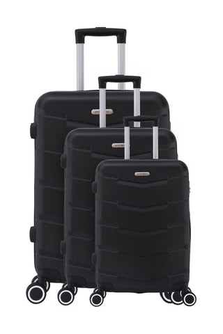 Conjunto de 3 malas - Preto - 55/66/75 cm - Preto