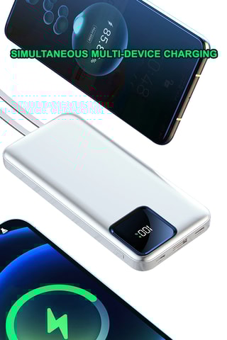 Bateria externa Powerbank 20000 mAh - Smartphones e tablets - Branco