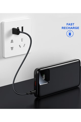 Bateria externa Powerbank 20000 mAh - Smartphones e tablets - Preto