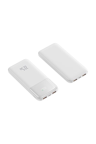 Bateria externa Power Bank 10000 mAh - Dispositivos digitais - Branco