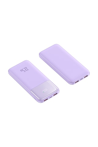 Bateria externa Power Bank duplo USB 10000 mAh - Violeta
