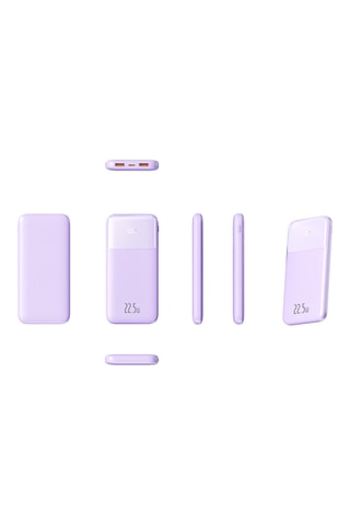 Bateria externa Power Bank duplo USB 10000 mAh - Violeta