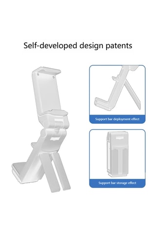 Suporte multifunções para smartphone - Rotativo a 360° - Branco