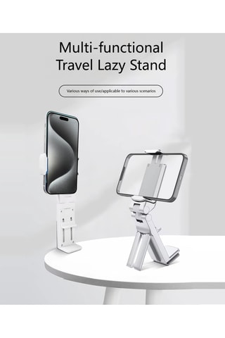 Suporte multifunções para smartphone - Rotativo a 360° - Branco