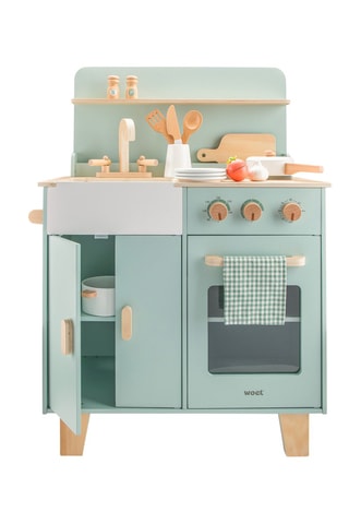 Kitchenette avec accessoires en bois - Dès 3 ans