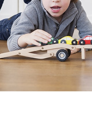 Transporteur de voitures en bois - Dès 1 an