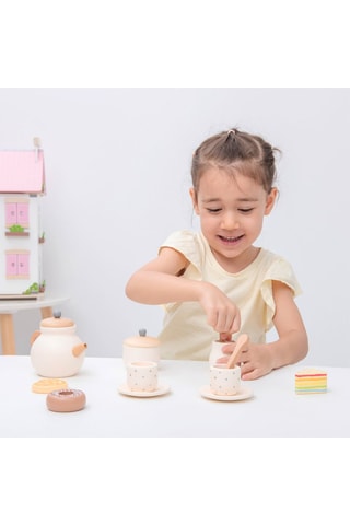 Ensemble de service à thé en bois - Dès 2 ans