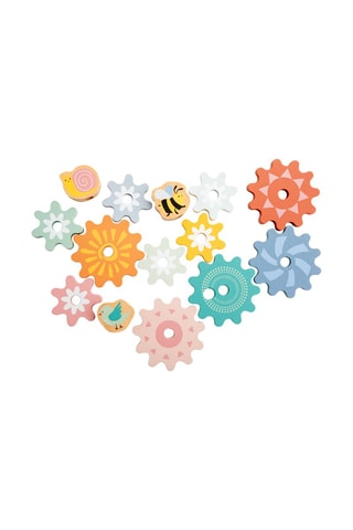 Puzzle engrenage rotatif Jardin en bois - Dès 24 mois