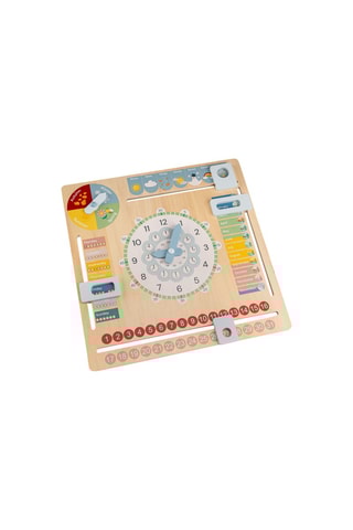 Calendrier et horloge en anglais en bois - Dès 3 ans