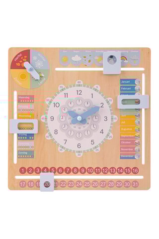 Horloge calendrier en bois - Dès 3 ans