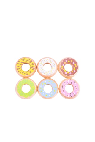 6 donuts en bois - Dès 2 ans