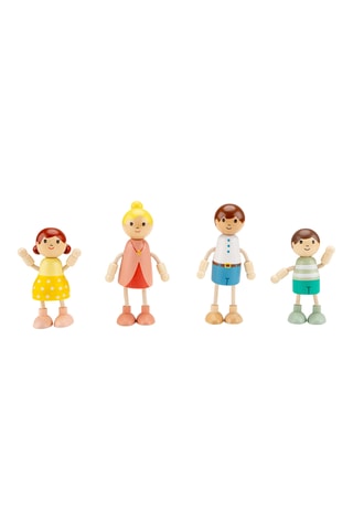 4 poupées Doll house puppets en bois - Dès 3 ans