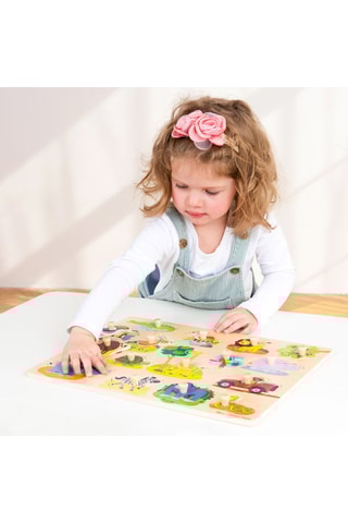 Puzzle en bois Safari - 16 pièces - Dès 2 ans