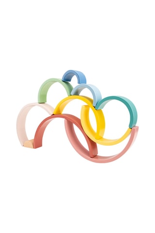 Arc-en-ciel en bois - 10 pièces - Dès 12 mois
