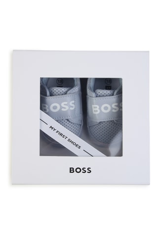 Chaussons en cuir - Bleu clair - Hugo Boss
