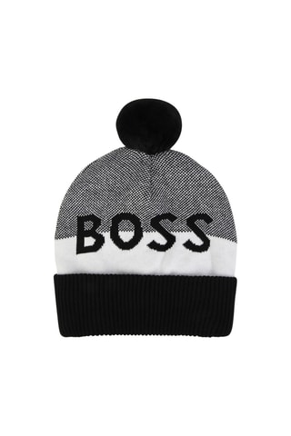 Bonnet à pompons - Noir - Hugo Boss