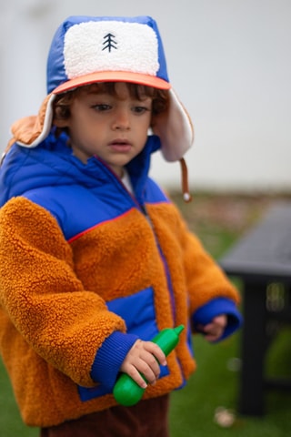 Chapka - Orange et bleu cobalt - Carrément Beau