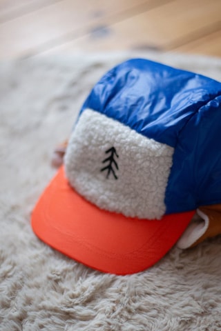 Chapka - Orange et bleu cobalt - Carrément Beau